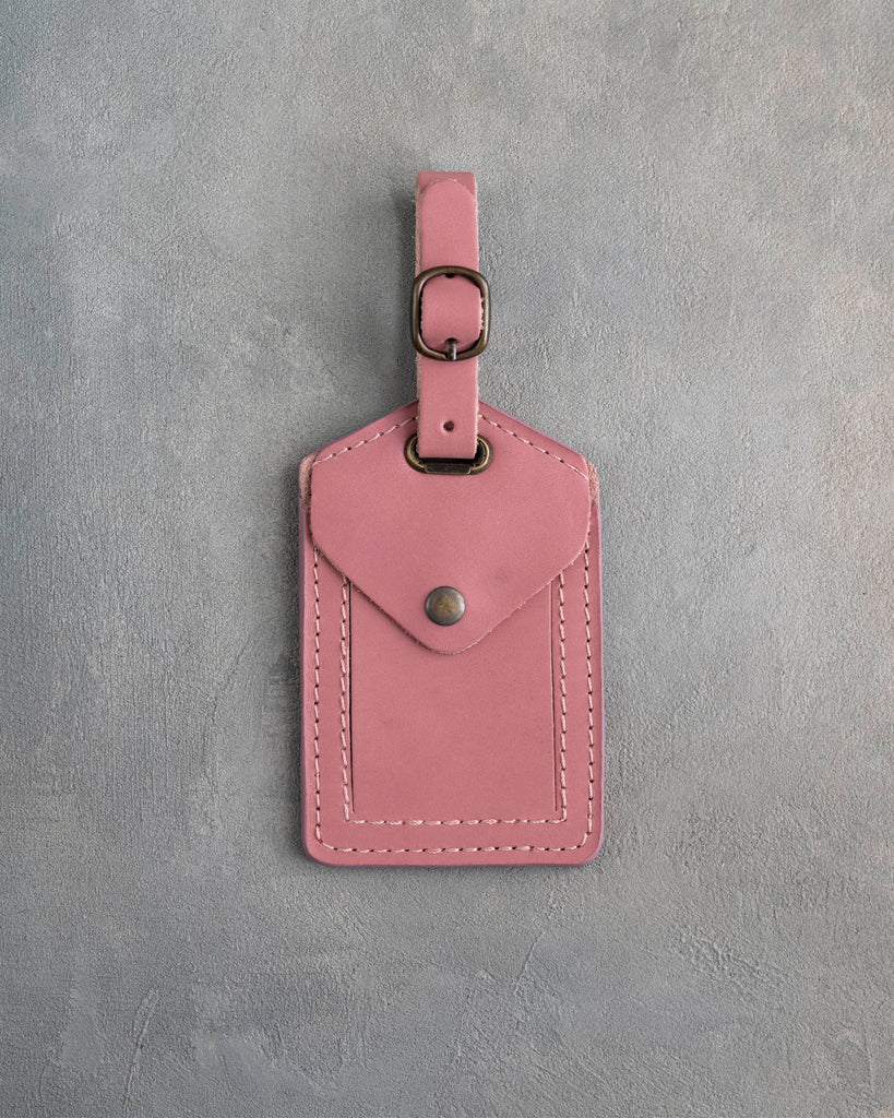 Parisian Blossom Leather Luggage Tag Personalized