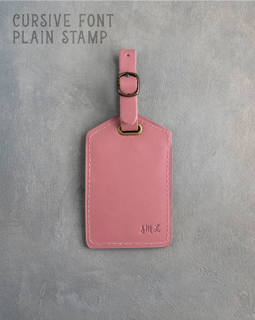 Parisian Blossom Leather Luggage Tag Personalized