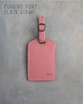 Parisian Blossom Leather Luggage Tag Personalized