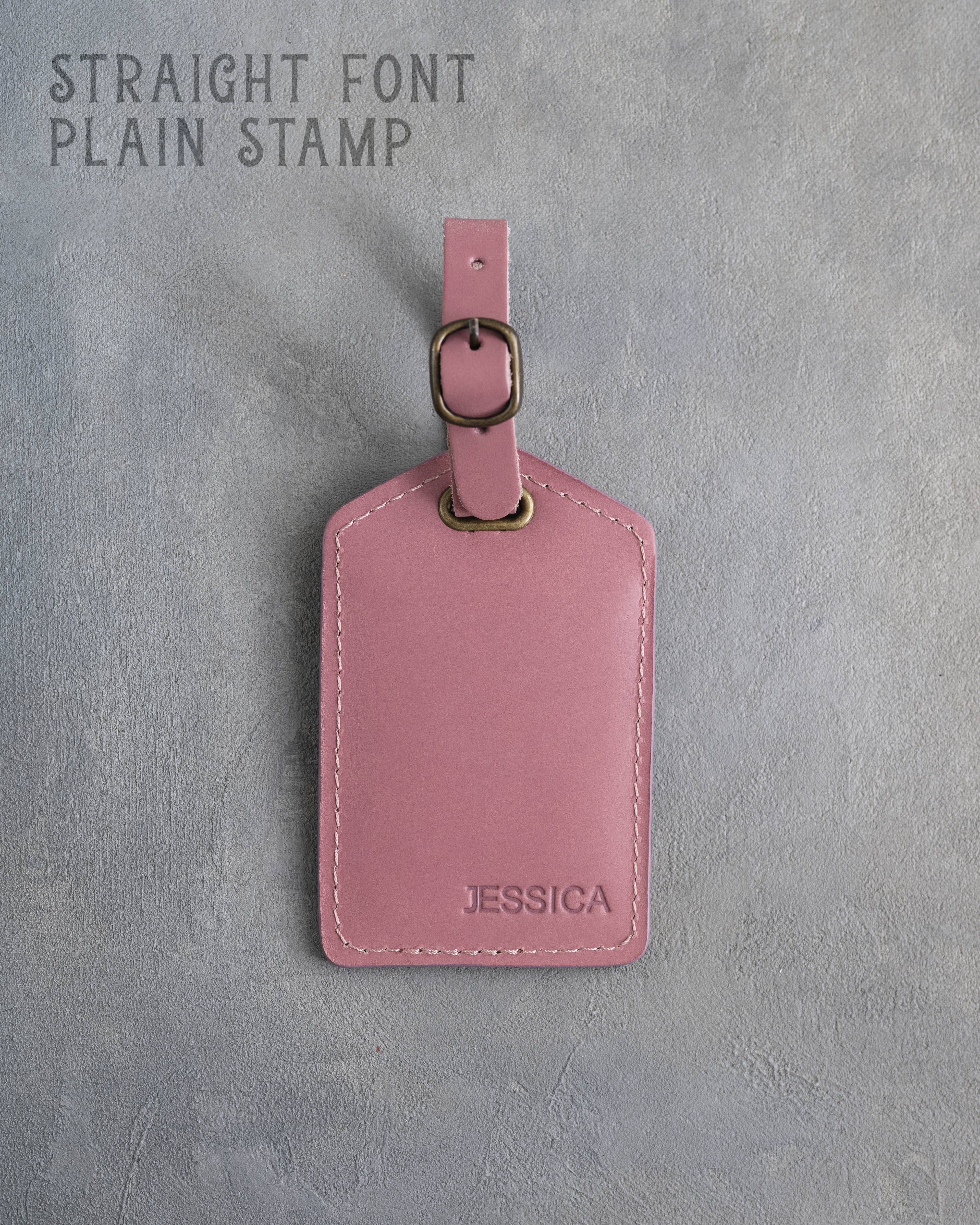 Parisian Blossom Leather Luggage Tag Personalized