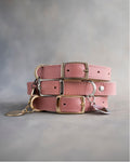 Dog Collar in Parisian Blossom leather with classy pin buckle