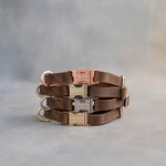 Dog Collar in Sicilian Brown leather with fast release buckle