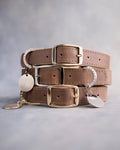 Dog Collar in Sicilian Brown leather with classy pin buckle