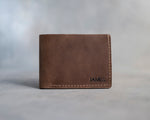 Leather Wallet Bifold in Sicilian Brown Leather