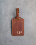 Vine Monogram Luggage Tag in Arizona Leather