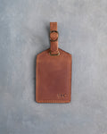 Minimalist Font Luggage Tag in Arizona Leather