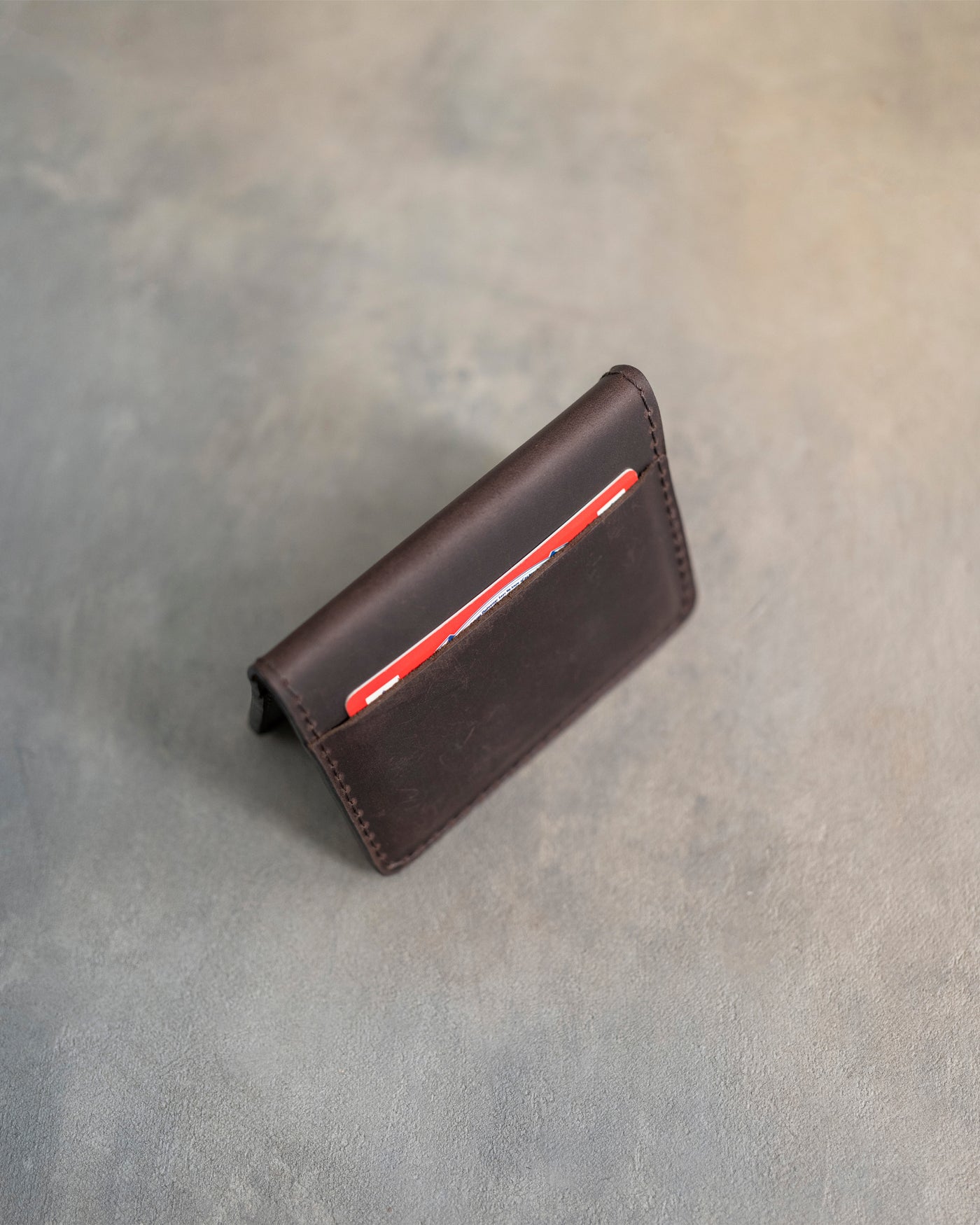 Card & Cash Wallet in Caramel Leather