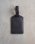 Classy Monogram Luggage Tag in Black Leather