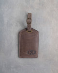 Vine Monogram Luggage Tag in Country Gray Leather