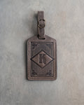 Classy Initial Luggage Tag in Country Gray Leather