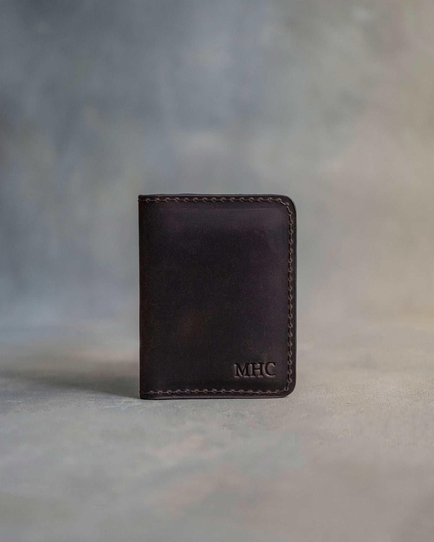 Card & Cash Wallet in Dark Espresso Leather