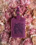 Fuchsia Floral Initial Luggage Tag