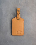Vine Monogram Luggage Tag in Indian Summer Leather
