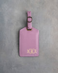 Vine Monogram Luggage Tag in Lilac Leather