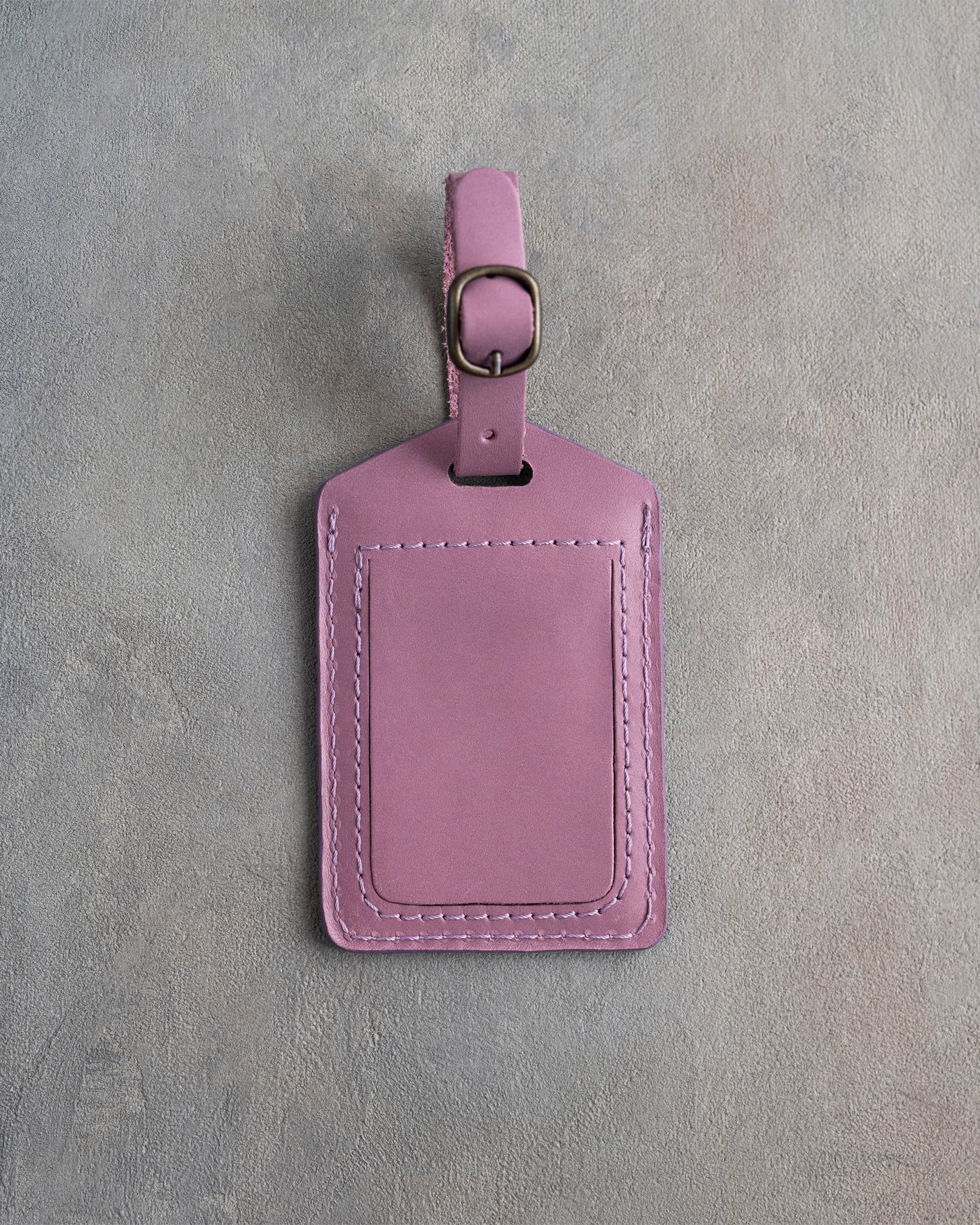 Classy Initial Luggage Tag in Lilac Leather