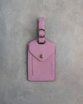 Vine Monogram Luggage Tag in Lilac Leather
