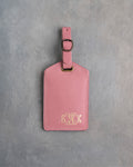 Vine Monogram Luggage Tag in Parisian Blossom Leather