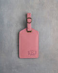 Vine Monogram Luggage Tag in Parisian Blossom Leather