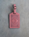 Classy Initial Luggage Tag in Parisian Blossom Leather