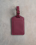 Classy Monogram Luggage Tag in Sangria Leather
