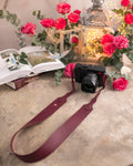 Sangria leather camera strap