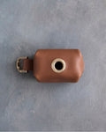 Caramel Leather Dog Poop Bag Holder