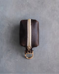 Dark Espresso Leather Dog Poop Bag Holder