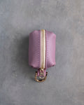 Lilac Leather Dog Poop Bag Holder