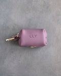 Lilac Leather Dog Poop Bag Holder