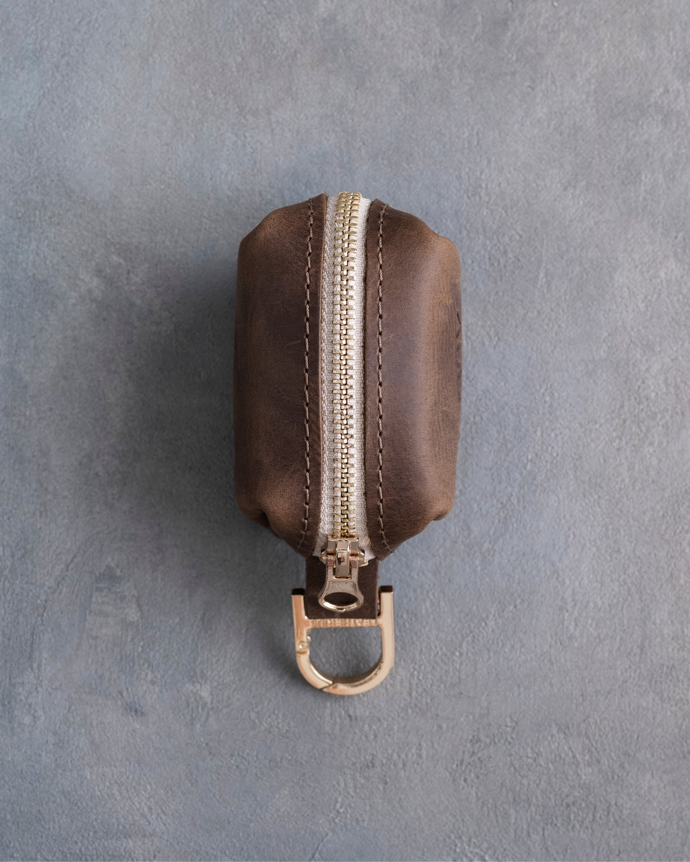 Sicilian Brown Leather Dog Poop Bag Holder