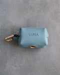 Turquoise Leather Dog Poop Bag Holder