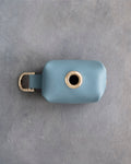 Turquoise Leather Dog Poop Bag Holder